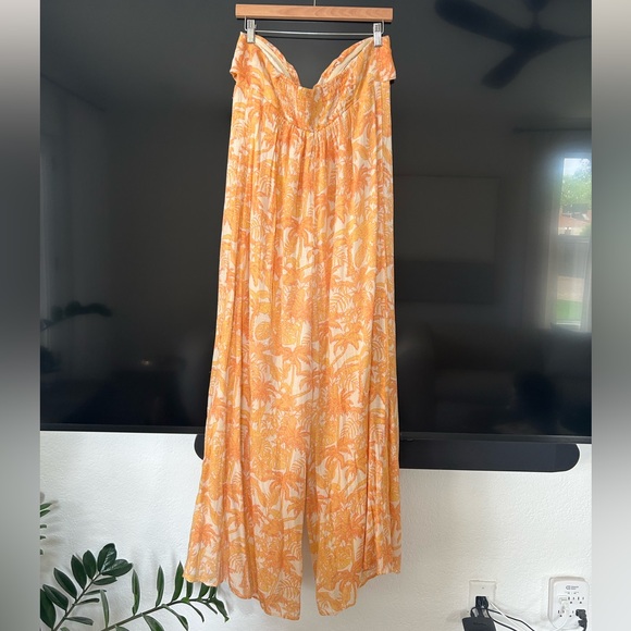 Vici - Coconut Grove Strapless Jumpsuit - Orange - XL - Picture 5 of 6